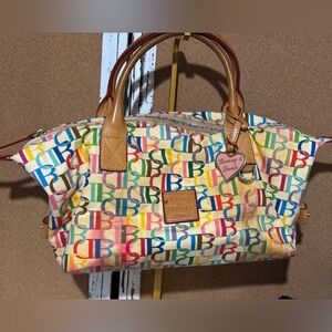 Dooney & Bourke Colorful Logo Satchel As Is Project